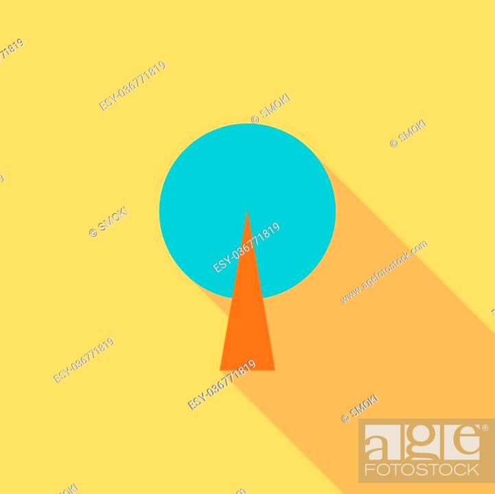 Vector: Tree icon. Flat vector related icon with long shadow for web and mobile applications. It can be used as - logo, pictogram, icon, infographic element.