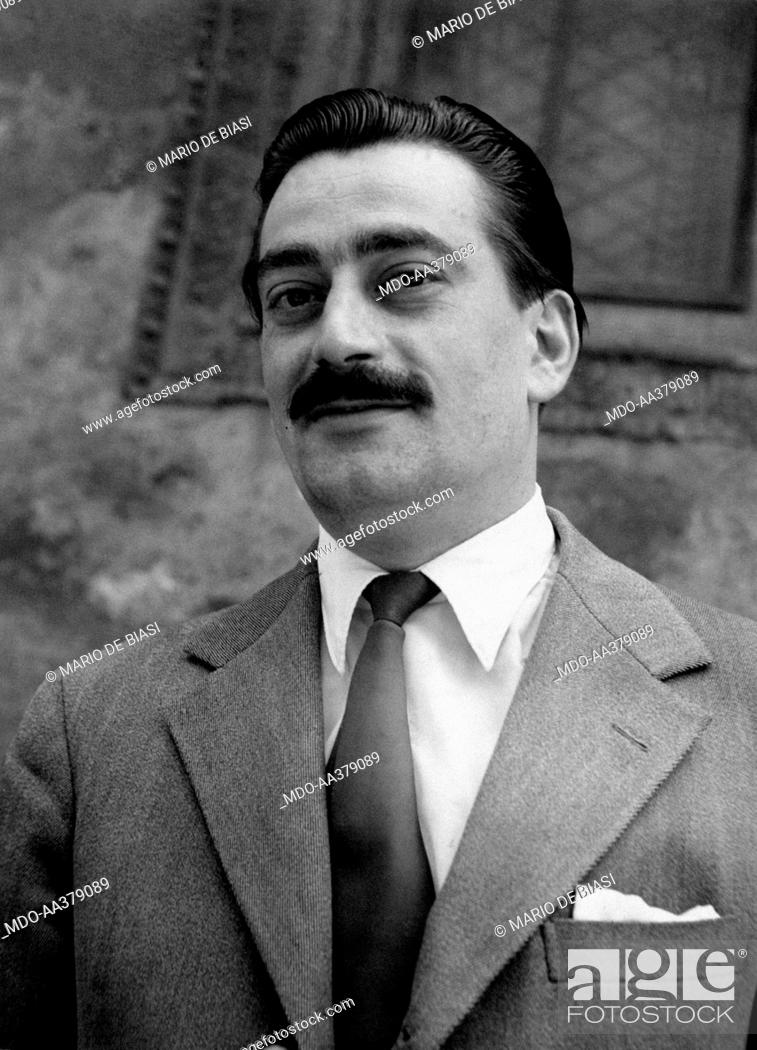 Stock Photo: Portrait of Pier Luigi Bellini delle Stelle. Portrait of Italian partisan and lawyer Pier Luigi Bellini delle Stelle who was in command of the partisans party.