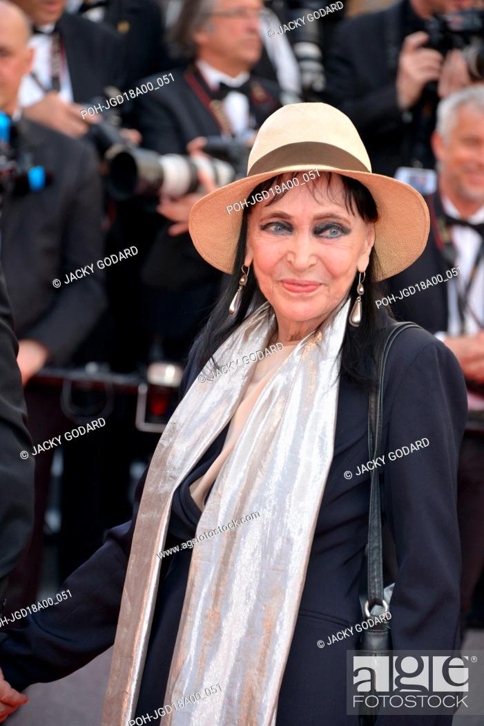 Stock Photo: Anna Karina Arriving on the red carpet for the film 'Everybody knows' 71st Cannes Film Festival May 8, 2018 Photo Jacky Godard.