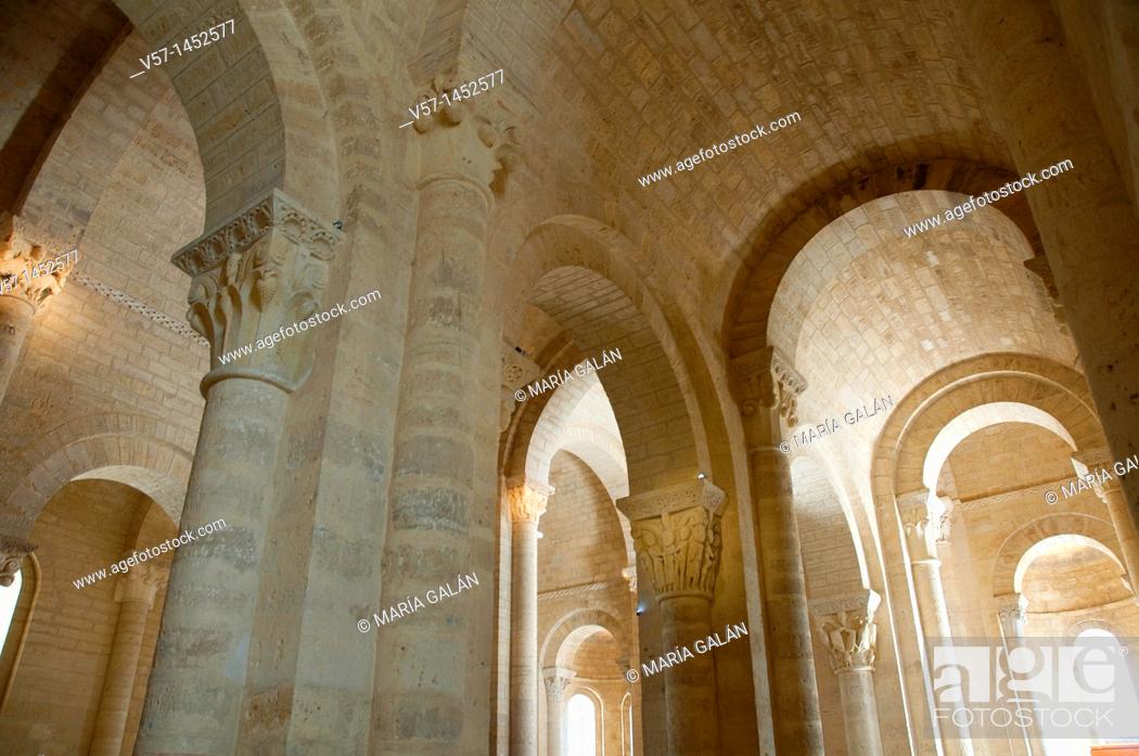 Stock Photo: Vaults of San Martín church. Frómista, Palencia province, Castilla León, Spain.