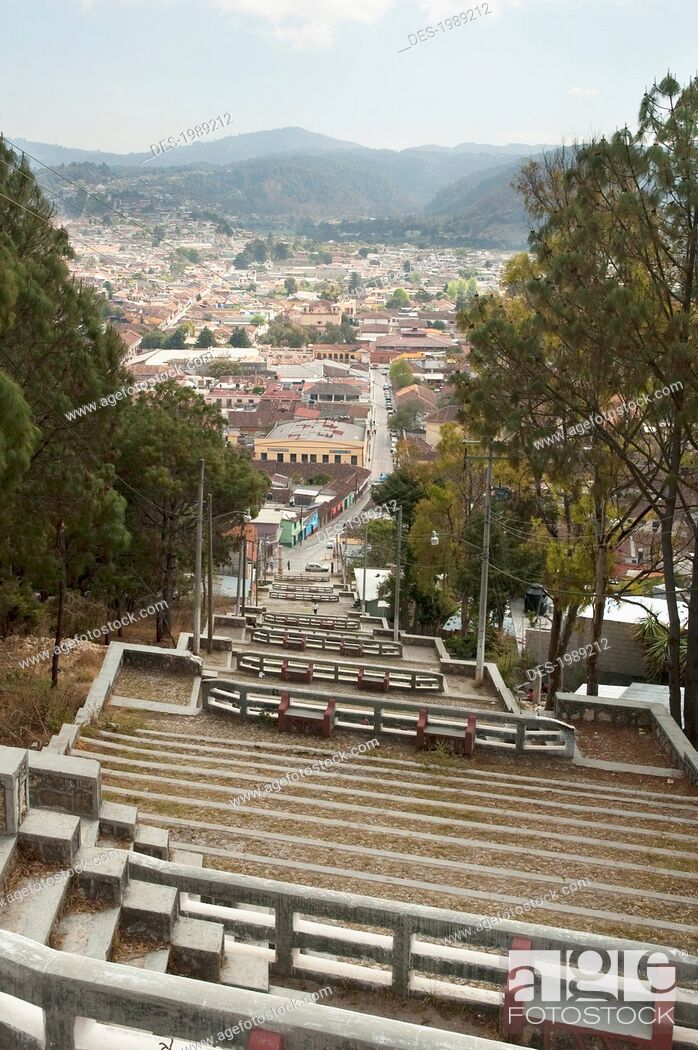 Stairs Leading To The Guadalupe Church, San Cristobal De Las Casas,  Chiapas, Mexico, Stock Photo, Picture And Rights Managed Image. Pic.  DES-1989212 | agefotostock