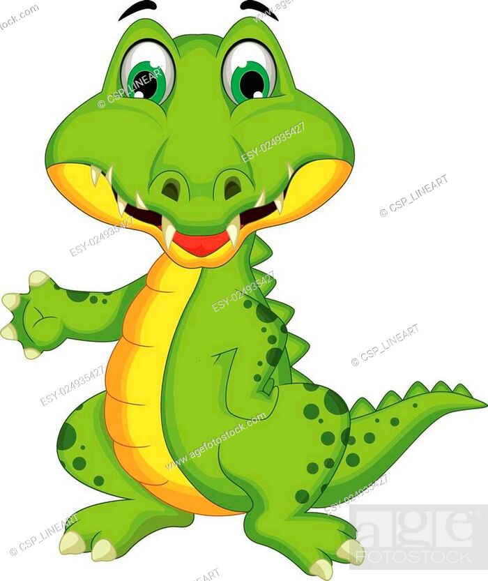 Cartoon crocodile posing, Stock Vector, Vector And Low Budget Royalty Free  Image. Pic. ESY-024935427 | agefotostock