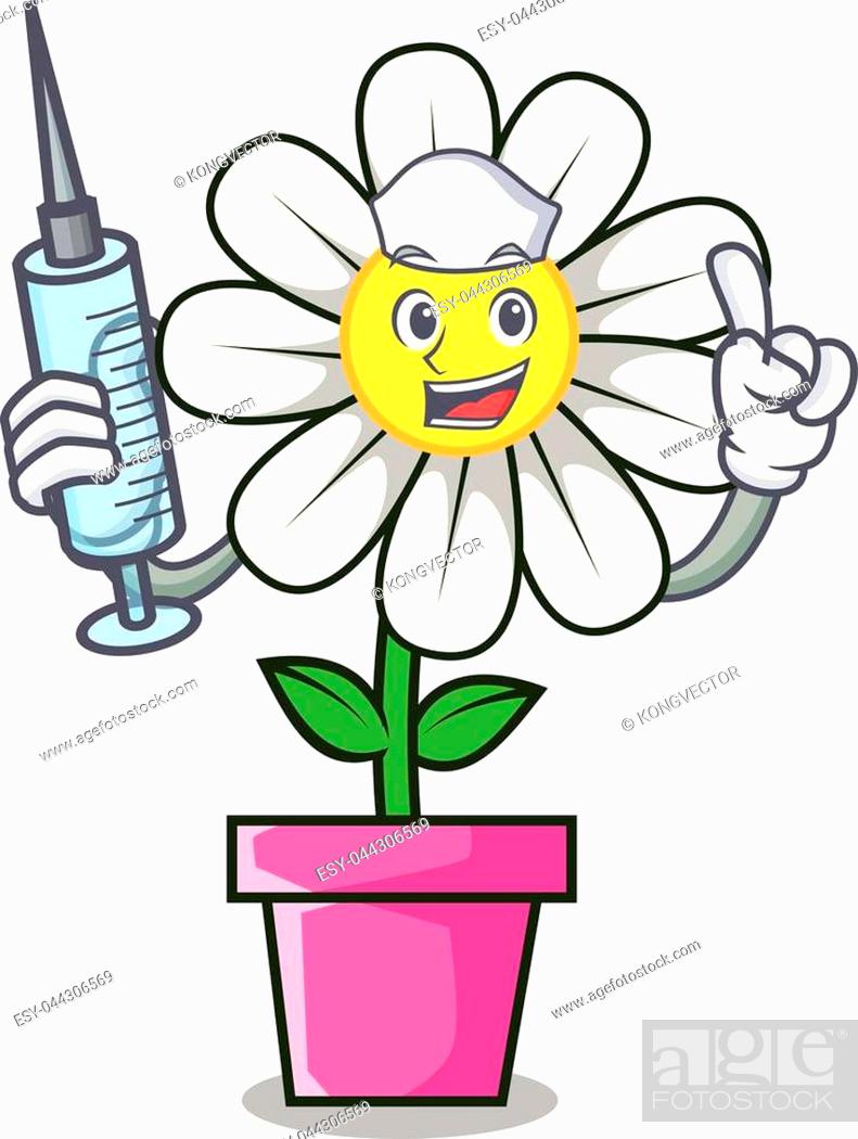 Nurse daisy flower character cartoon vector illustration, Stock Vector,  Vector And Low Budget Royalty Free Image. Pic. ESY-044306569 | agefotostock