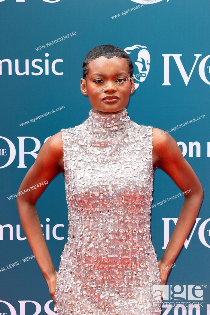 Stock Photo: Guests arrive at The IVORS at Grosvenor House Hotel Featuring: Naomi Kimpenu Where: London, United Kingdom When: 18 May 2023 Credit: Phil Lewis/WENN.