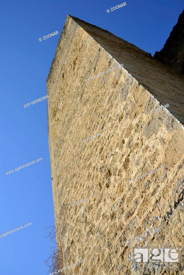 Stock Photo: City Walls of Staggia Senese.