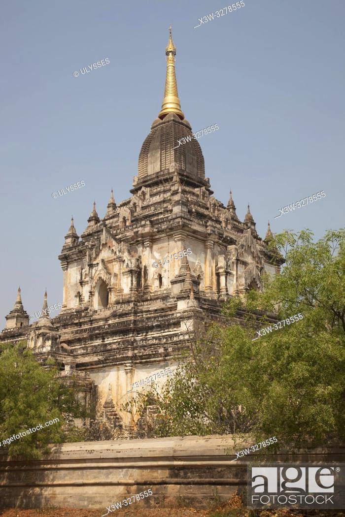 Stock Photo: Gawdawpalin temple, Old Bagan village area, Mandalay region, Myanmar, Asia.