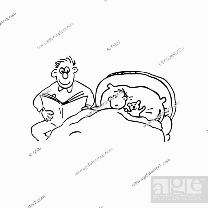 Hand Drawing Concept Cartoon Character Happy Fathers Day Stock Vector -  Illustration of growth, hand: 93463735