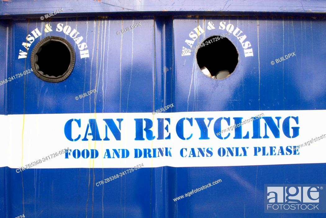 Stock Photo: Recycling collection container detail.