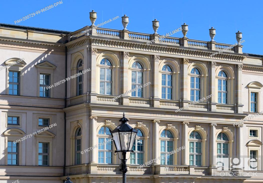 Stock Photo: 23 July 2020, Brandenburg, Potsdam: The Barberini Museum in the city centre on the Old Market Square. On 07.09.2020 the exhibition ""Impressionism - The Hasso.