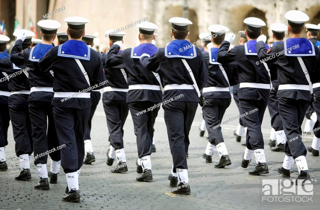 Stock Photo: Army parade, Rome. Lazio, Italy.