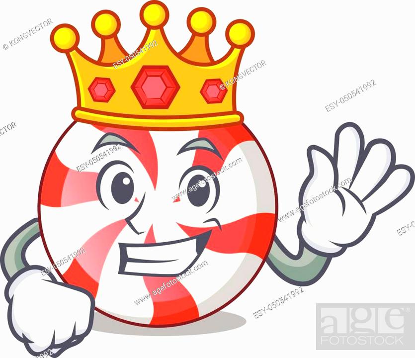 King peppermint candy mascot cartoon vector illustration, Stock Vector,  Vector And Low Budget Royalty Free Image. Pic. ESY-050541992 | agefotostock