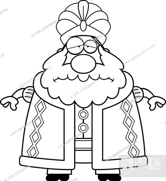 Sad Cartoon Sultan, Stock Vector, Vector And Low Budget Royalty Free Image.  Pic. ESY-025009746 | agefotostock