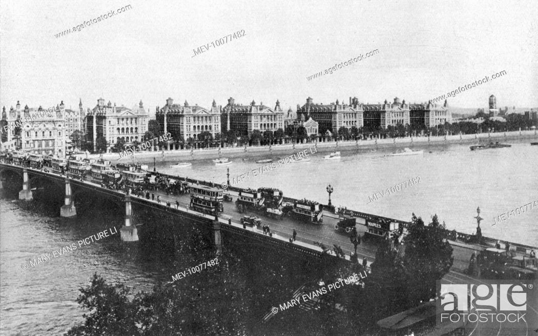 1890s Westminster Bridge & St Thomas Hospital Read Description London Postcard