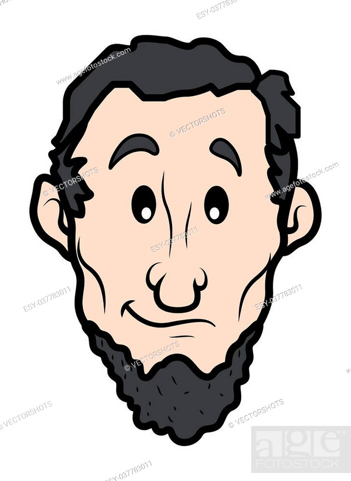 Drawing Art of Cartoon Abraham Lincoln Character Vector Illustration, Stock  Vector, Vector And Low Budget Royalty Free Image. Pic. ESY-037783011 |  agefotostock
