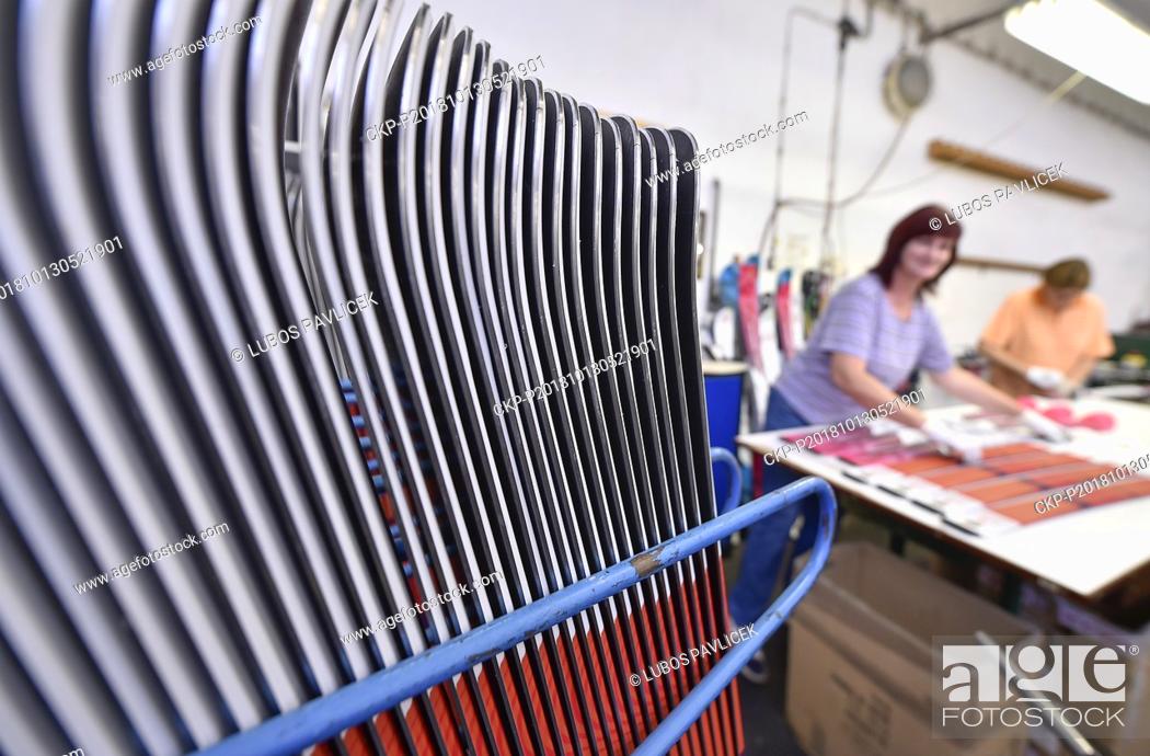 Stock Photo: A part of a production plant of the Sporten ski manufacturer is seen in Nove Mesto na Morave, Czech Republic, on October 10, 2018.