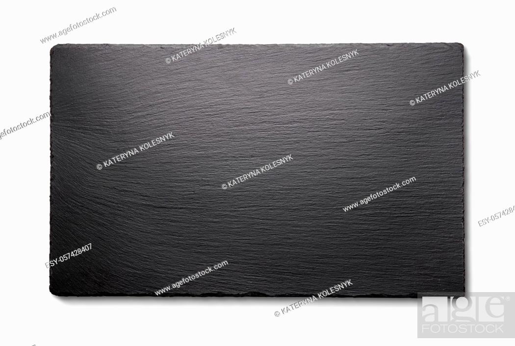 Imagen: Black slate isolated on a white background.
