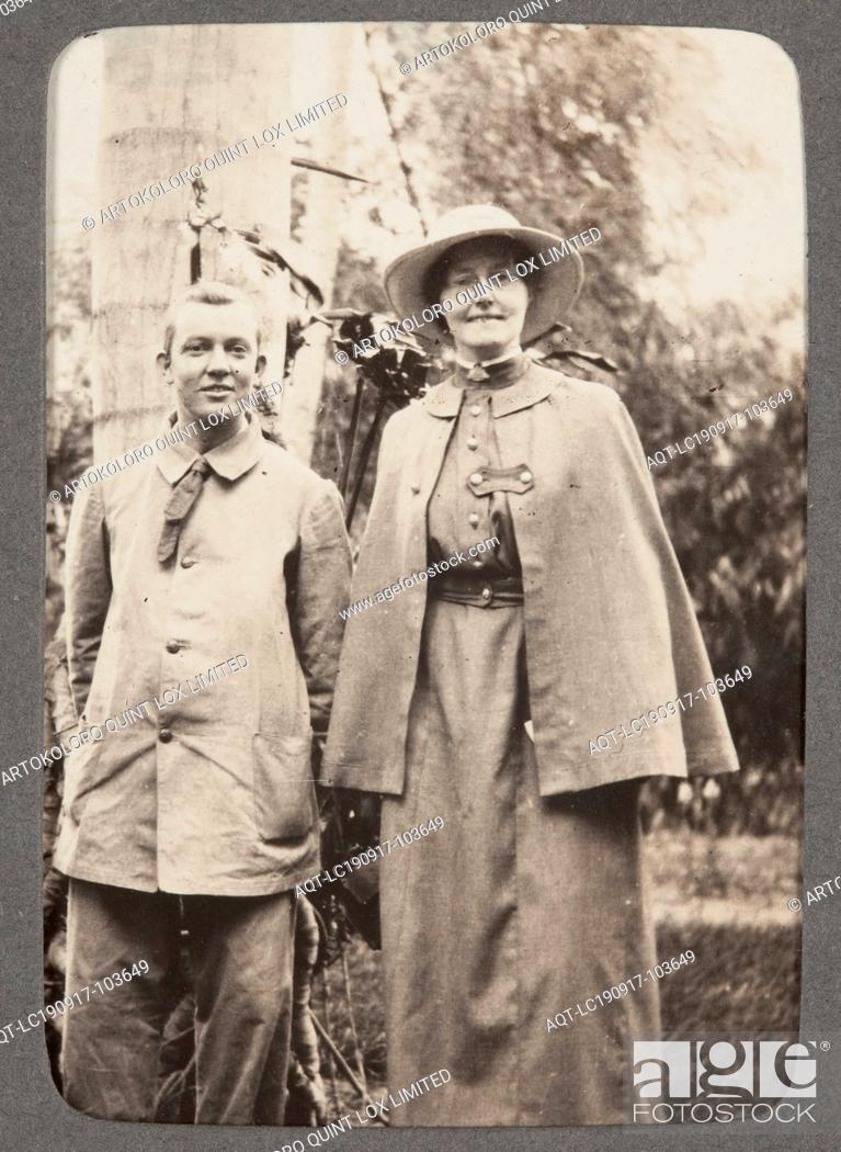 Stock Photo: Digital Image - World War I, Portrait of Sister Lil Mackenzie with a Friend, Egypt, 1915-1917, Digital image of a photograph from an album compiled by Sister.