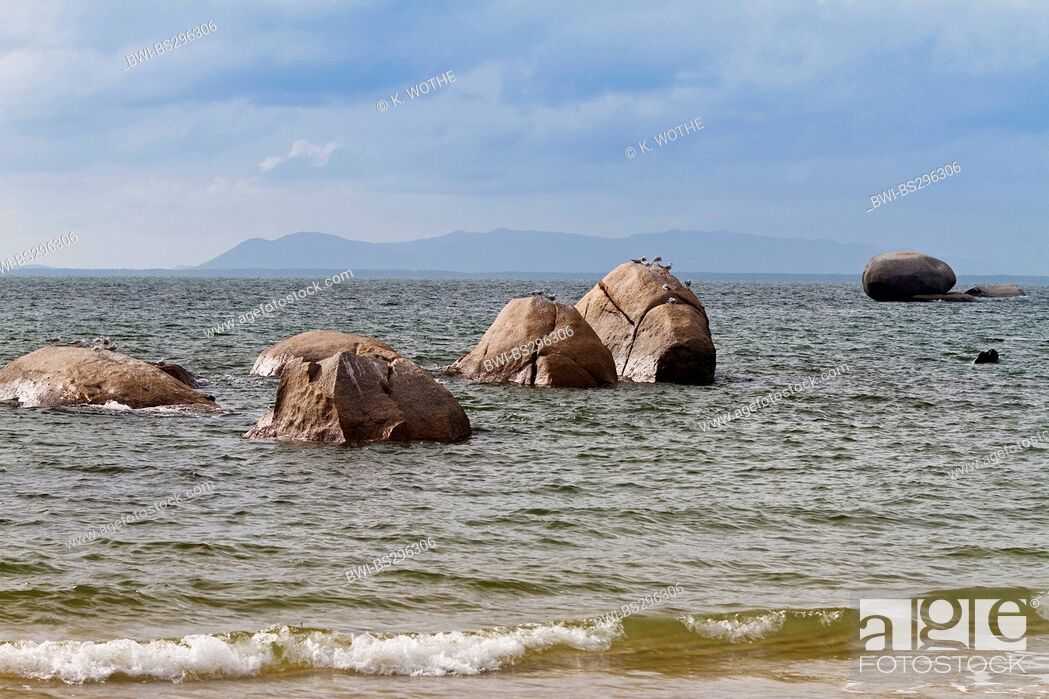Stock Photo: rocks at Chili Beach, Australia, Queensland, Iron Range National Park, Cape York.