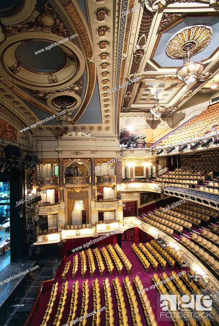 Stock Photo: Auditorium (rebuilt in 1922) in the Theatre Royal, Drury Lane, 1812, London, England, United Kingdom, 19th-20th century.