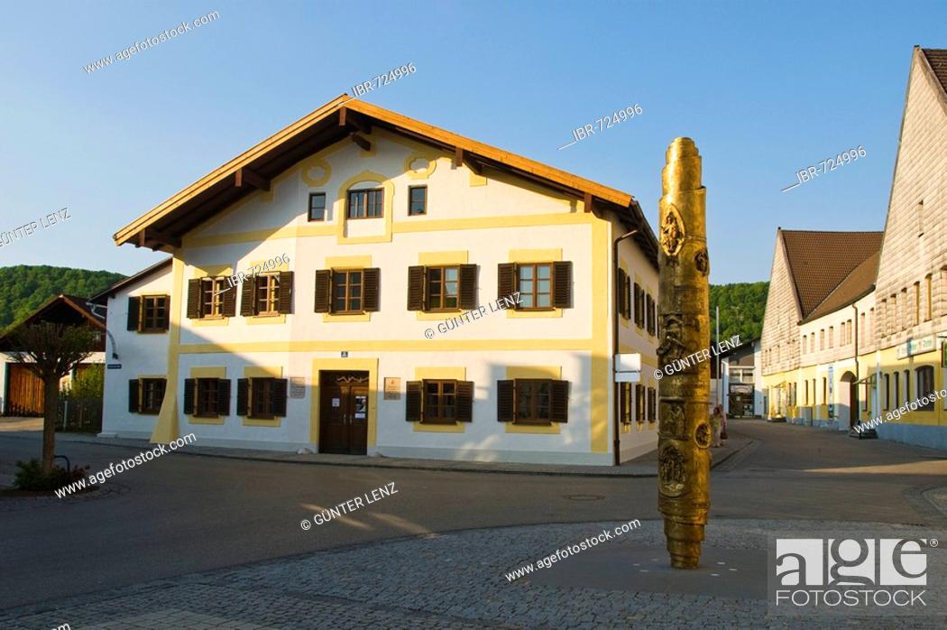 Stock Photo: Birthplace of Pope Benedict XVI, Marktl am Inn, Bavaria, Germany, Europe.