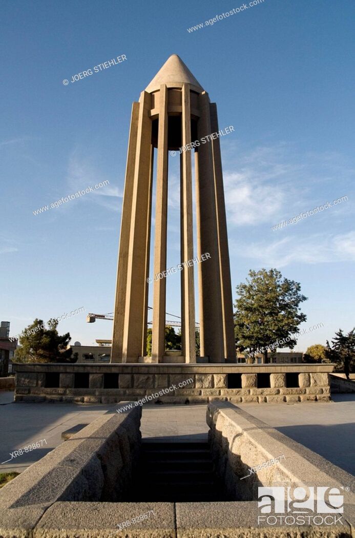 Stock Photo: Iran, Hamadan, Tomb of Ibn Sina, on the top of the roof.