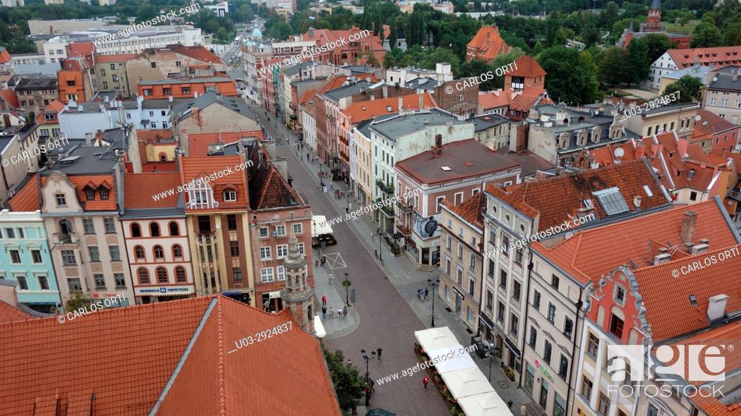 Stock Photo: Partial viwe of the old town of the polish city of Gdansk, Pomerania region, north of Poland, europe.