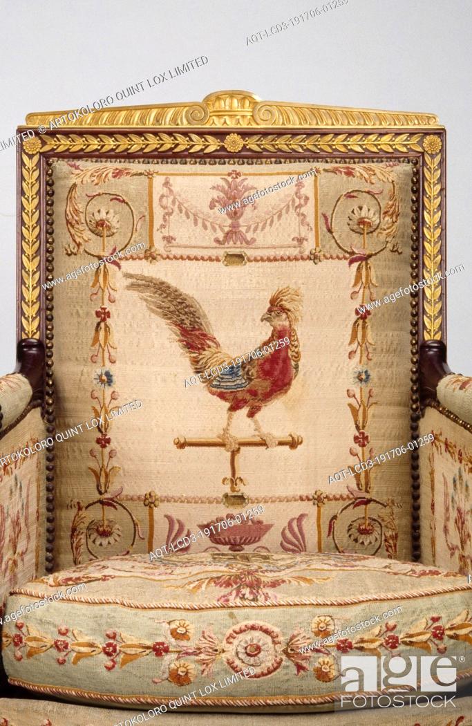 Stock Photo: One Armchair, Frames attributed to François-Honoré-Georges Jacob-Desmalter (French, 1770 - 1841), Tapestry upholstery by the Beauvais Manufactory (French.