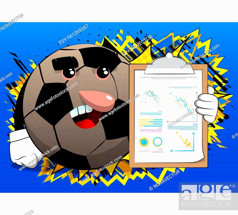 Soccer ball shows finance report. Traditional football ball as a cartoon  character with face, Stock Vector, Vector And Low Budget Royalty Free  Image. Pic. ESY-061269267 | agefotostock