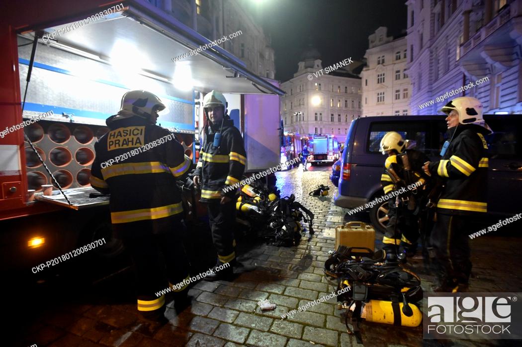 Stock Photo: The Saturday fire in Eurostars David hotel in the Prague centre claimed four lives, including two young foreigners who died instantly and two women who.