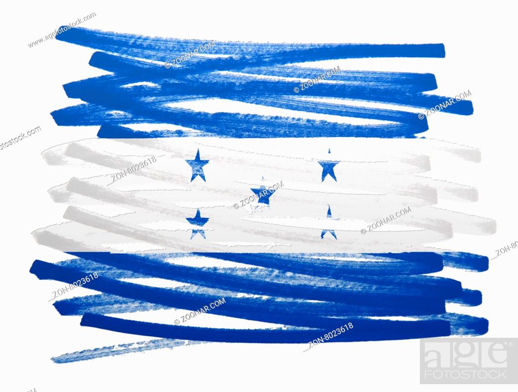 Stock Photo: Flag illustration made with pen - Honduras.