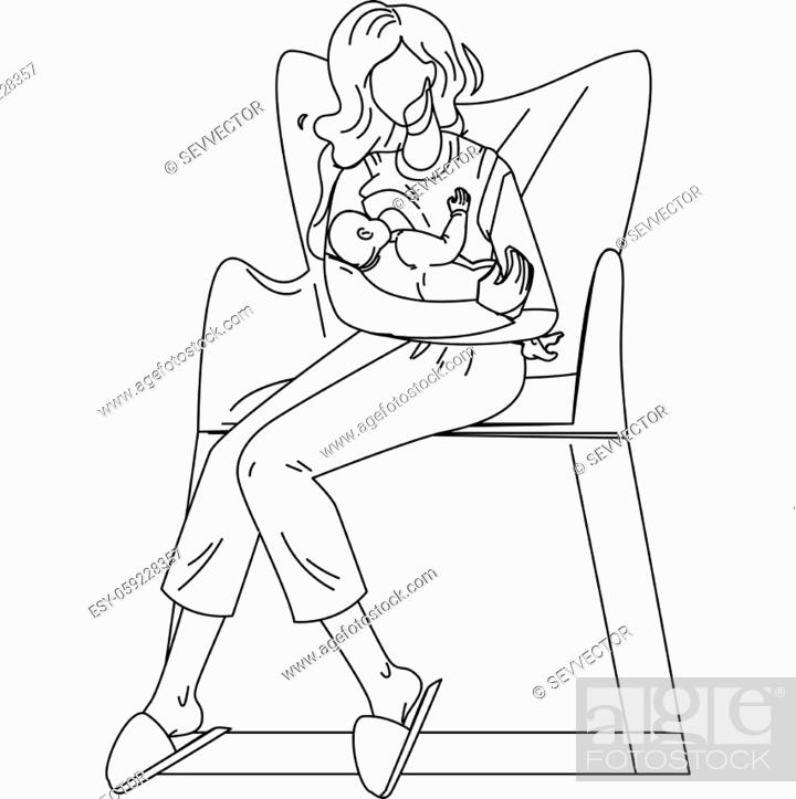 Mother with a baby (breastfeeding) 21 Stock Vector by ©Kashtanka 101574092