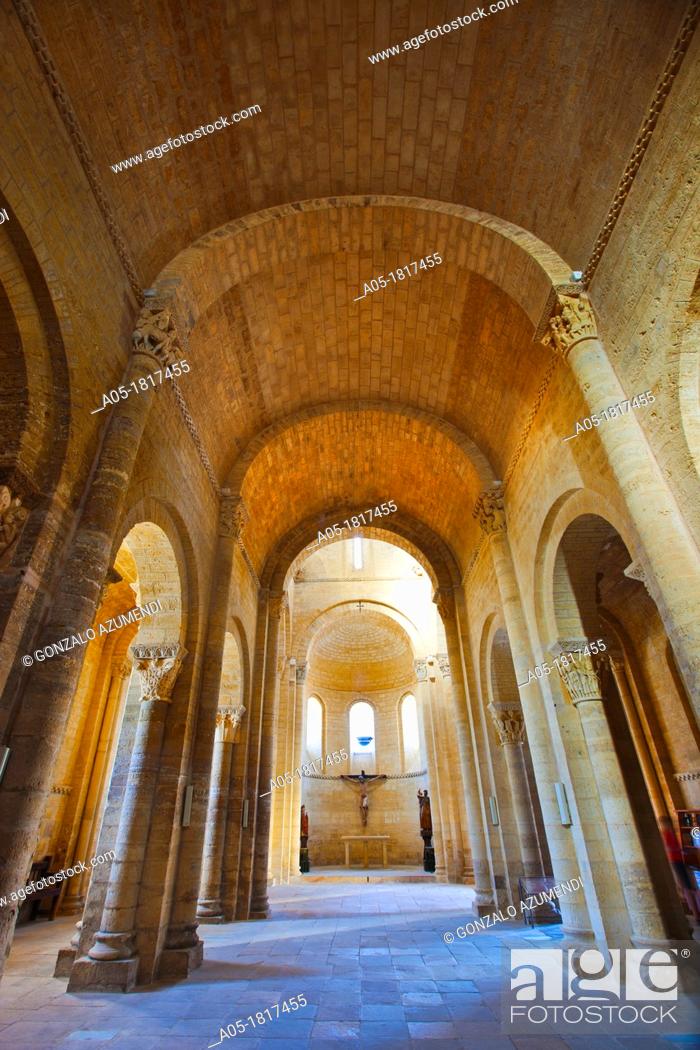 Stock Photo: Saint Martin church  Romanic style  Fromista  Way, road to Santiago  Palencia  Castilla y Leon  Spain.