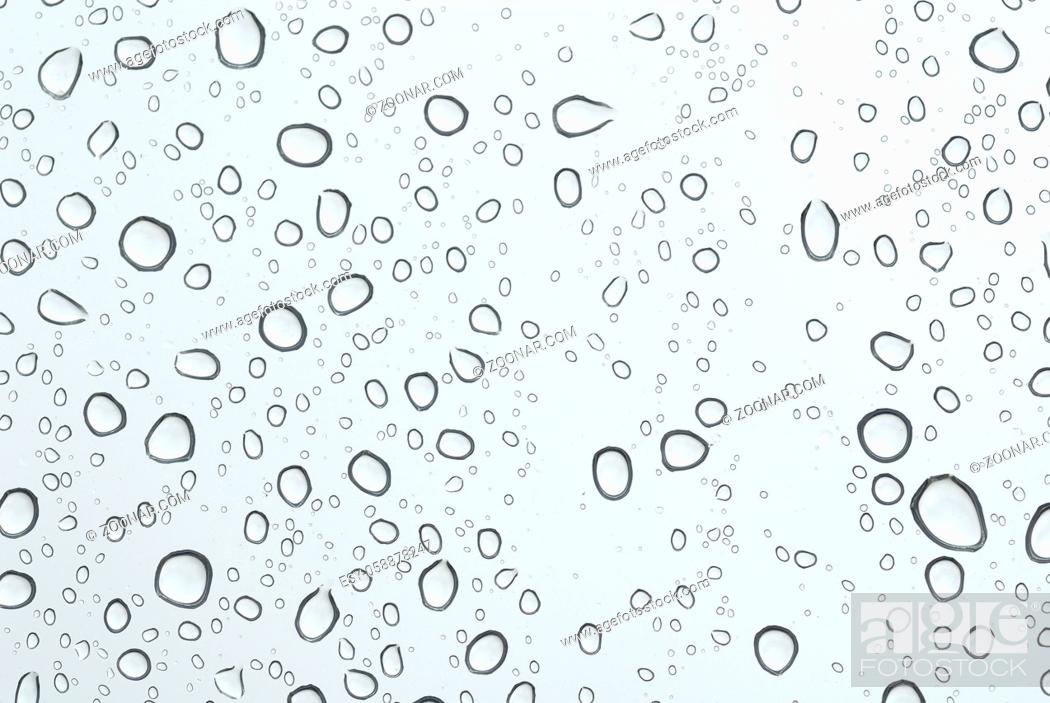 Stock Photo: Water, Rain, Weather, Window, Wet, Waterdrop, Raindrop, Bead, Driblet, Precipitate, Storminess, Gewitter, Niederschlag, Regen