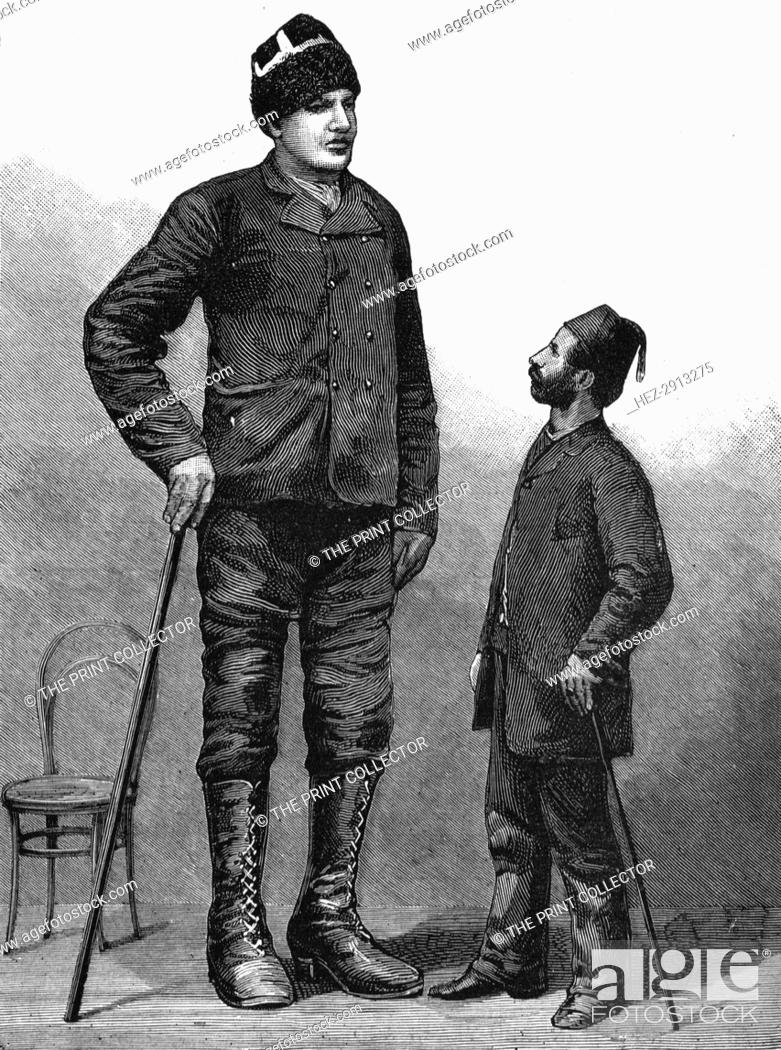 Stock Photo: 'Amanab, a Greek giant, 7 feet 9 inches tall', 1886. Creator: Unknown.