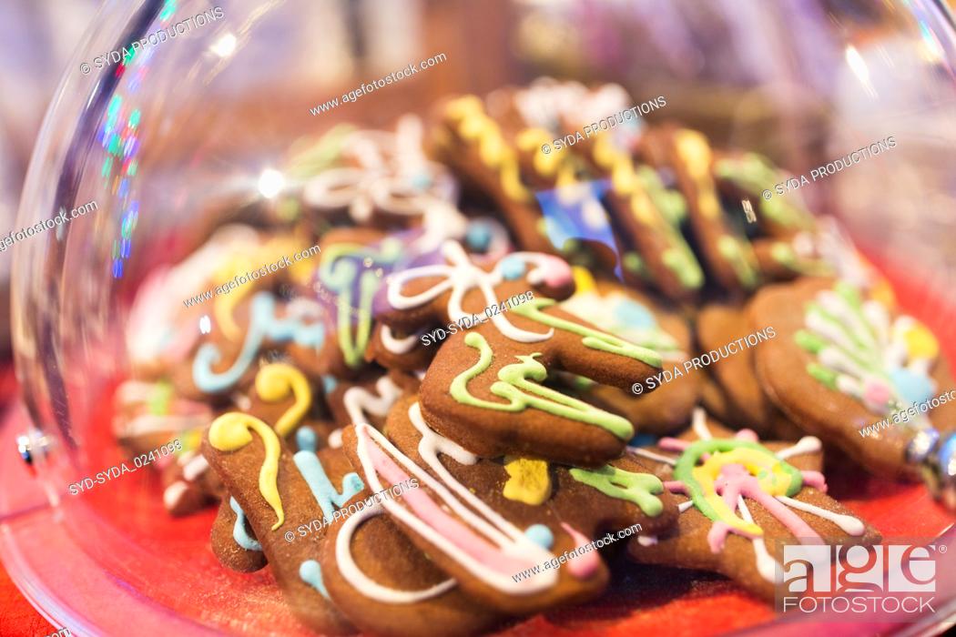 Stock Photo: glazed christmas gingerbread.