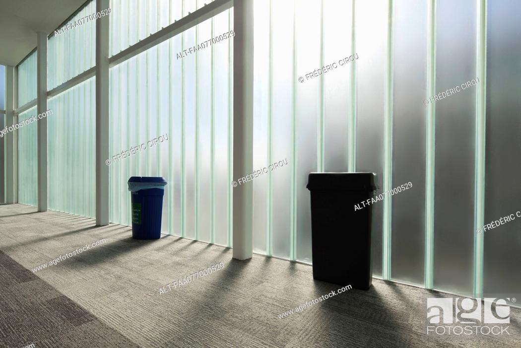 Stock Photo: Modern lobby with glass wall.