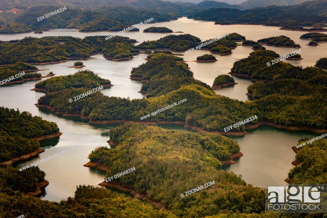 Stock Photo: Amazing view of Ta Dung lake. Vietnam. Landscape.