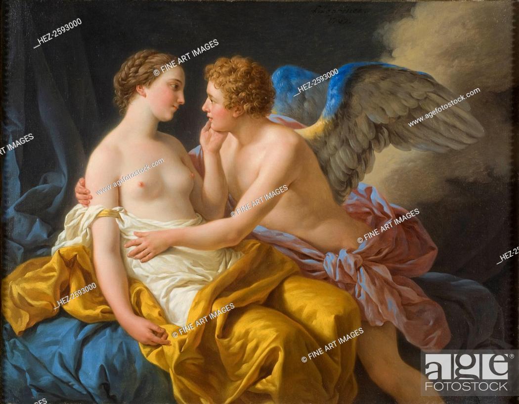 Stock Photo: Cupid and Psyche, before 1805. Found in the collection of the Nationalmuseum Stockholm.