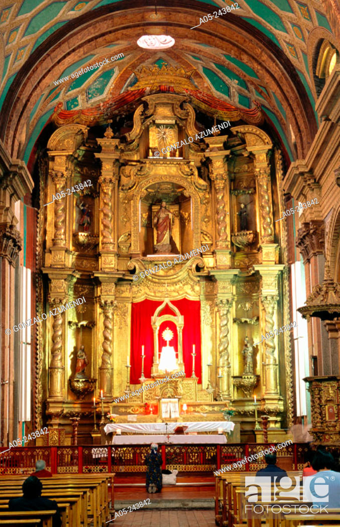 High Altar. Iglesia de el Sagrario (16-17th centuries). Quito. Ecuador,  Foto de Stock, Imagen Derechos Protegidos Pic. A05-243842 | agefotostock