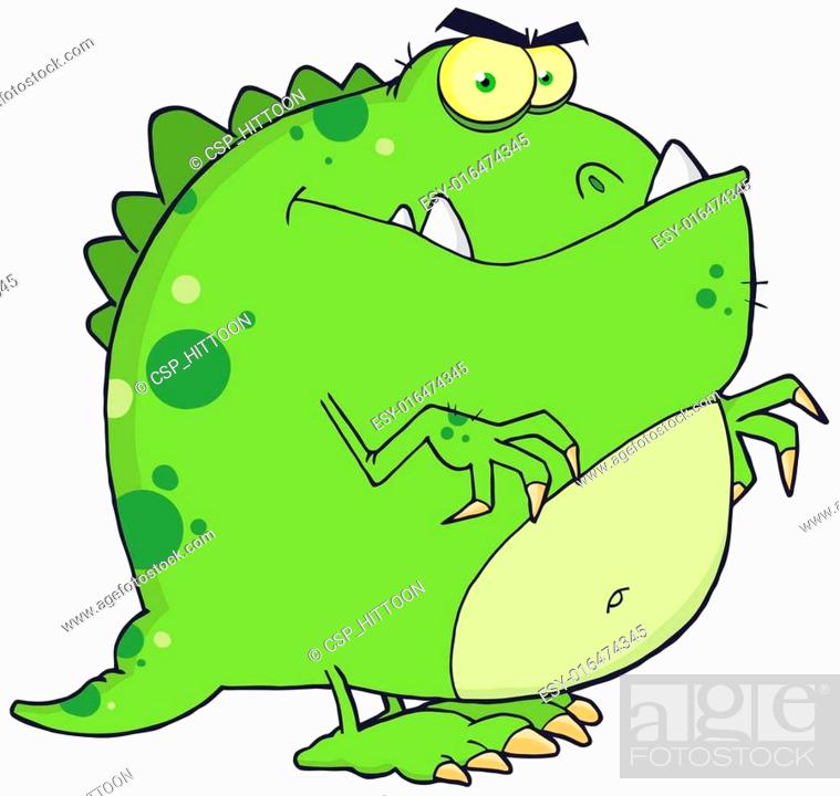 Green Dinosaur Cartoon Character, Stock Vector, Vector And Low Budget  Royalty Free Image. Pic. ESY-016474345 | agefotostock