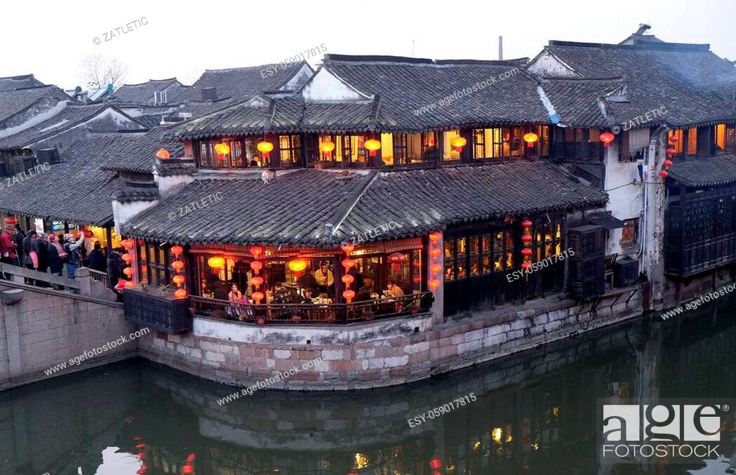 Imagen: Chinese water village Xitang. It is one of six destination ancient Town, located in Zhejiang Province, China.
