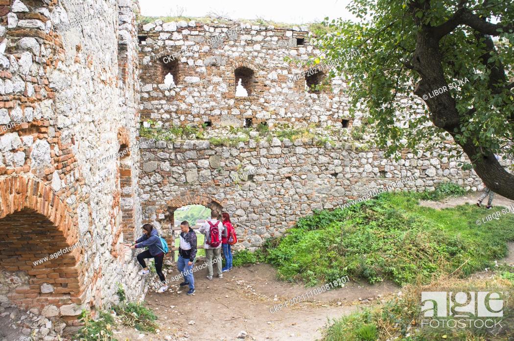 Stock Photo: The Devicky Castle ruin in Palava Landscape Protected Area, South Moravian Region, Czech Republic, on September 18, 2021. (CTK Photo/Libor Sojka).