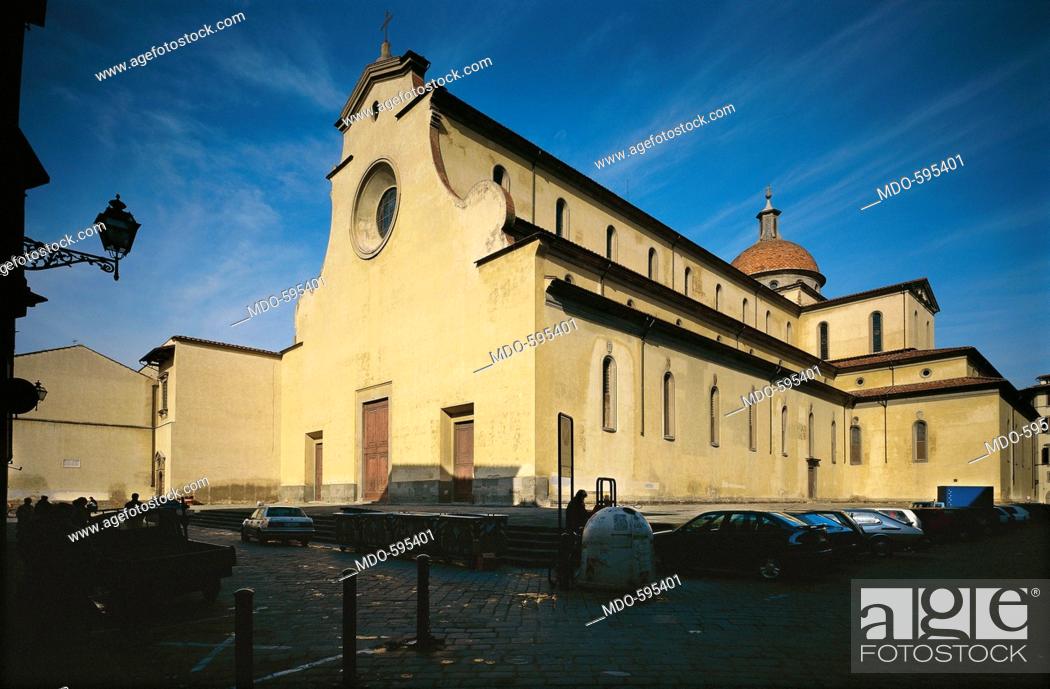 Church of Holy Spirit in Florence (Chiesa di Santo Spirito a Firenze), by  Filippo Brunelleschi, 1471, Foto de Stock, Imagen Derechos Protegidos Pic.  MDO-595401 | agefotostock