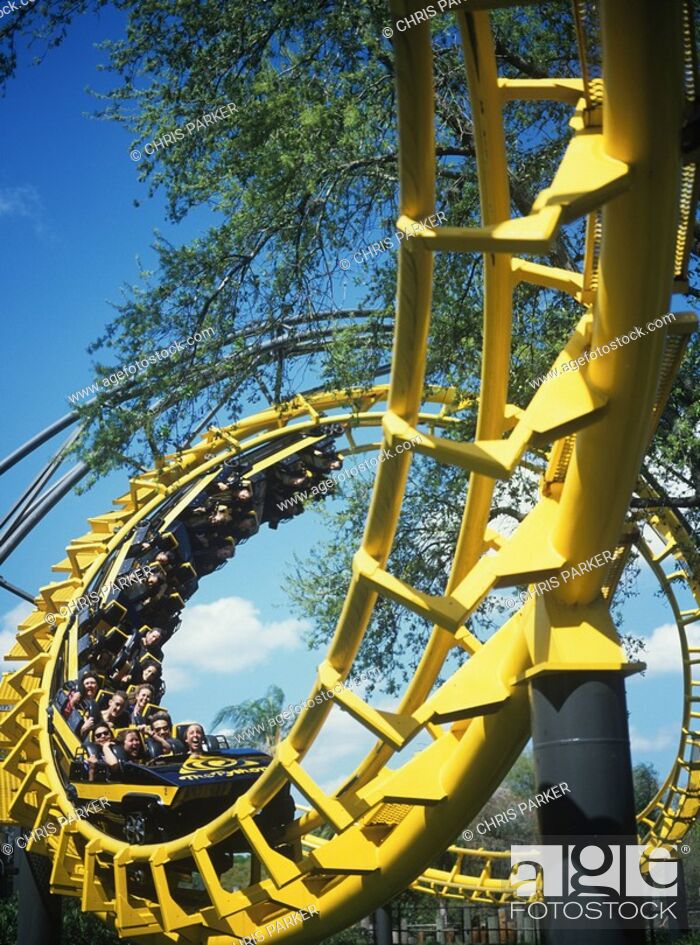 The Python Rollarcoaster Ride At Busch Gardens Tampa Bay Stock
