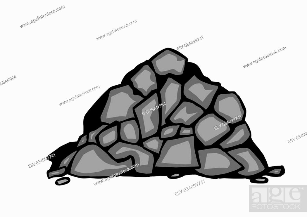 Cartoon lumps of coal Stock Photos and Images | agefotostock