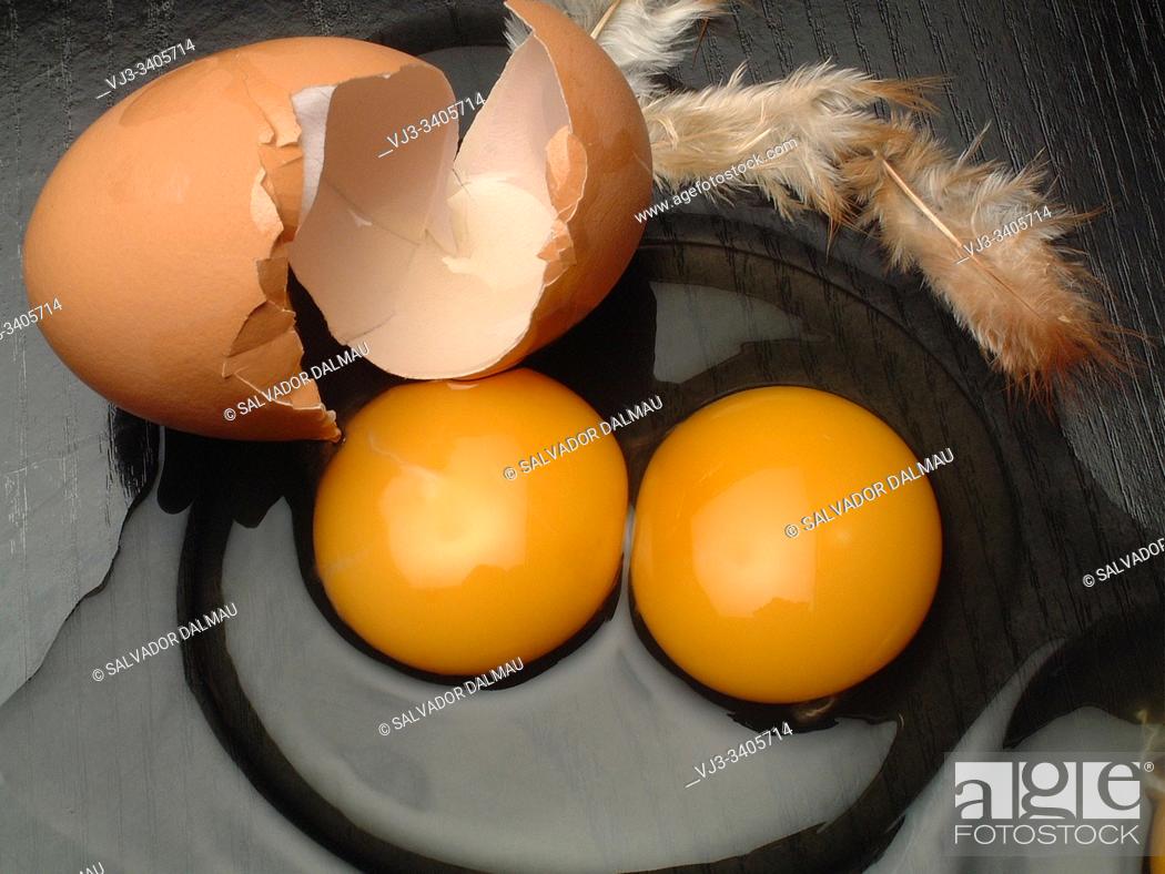 Imagen: egg of two yolks, location girona, catalonia, spain.