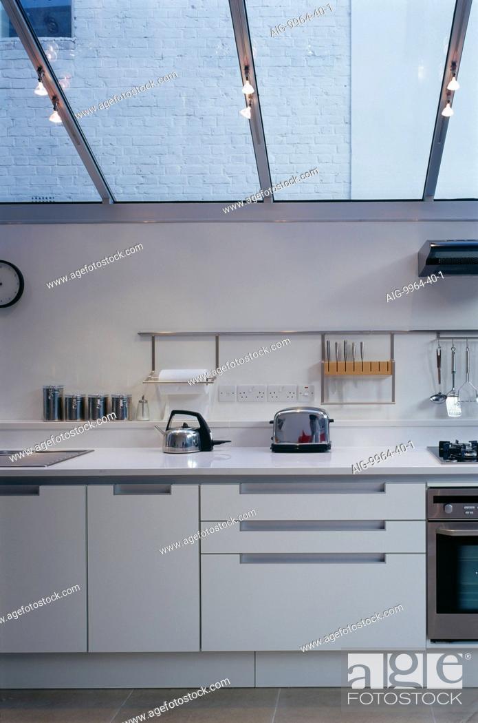 Stock Photo: Modern conversion and extension. (Kitchen).