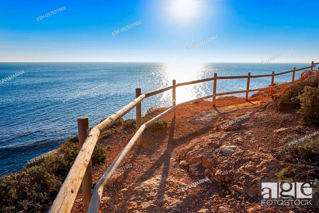 Stock Photo: Cala La buena beach in El Perello beach of Tarragona at Costa dorada Catalonia.
