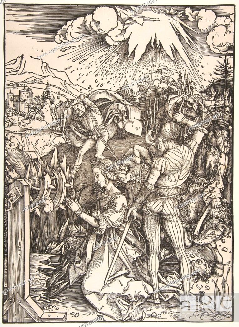Stock Photo: The Martyrdom of Saint Catherine.n.d. Creator: Albrecht Durer.