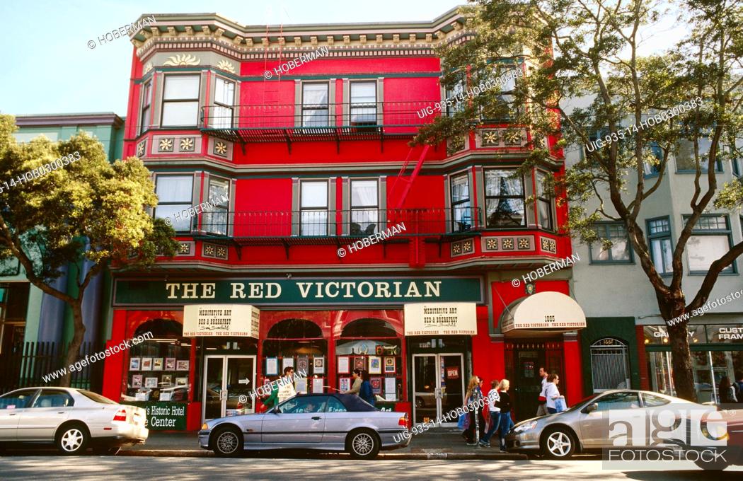 The Red Victorian, San Francisco, Stock Photo, Picture And Rights Managed Image. Pic. | agefotostock